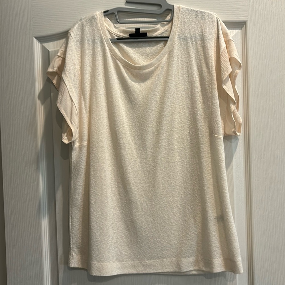 Sheet cream cotton blouse worn once